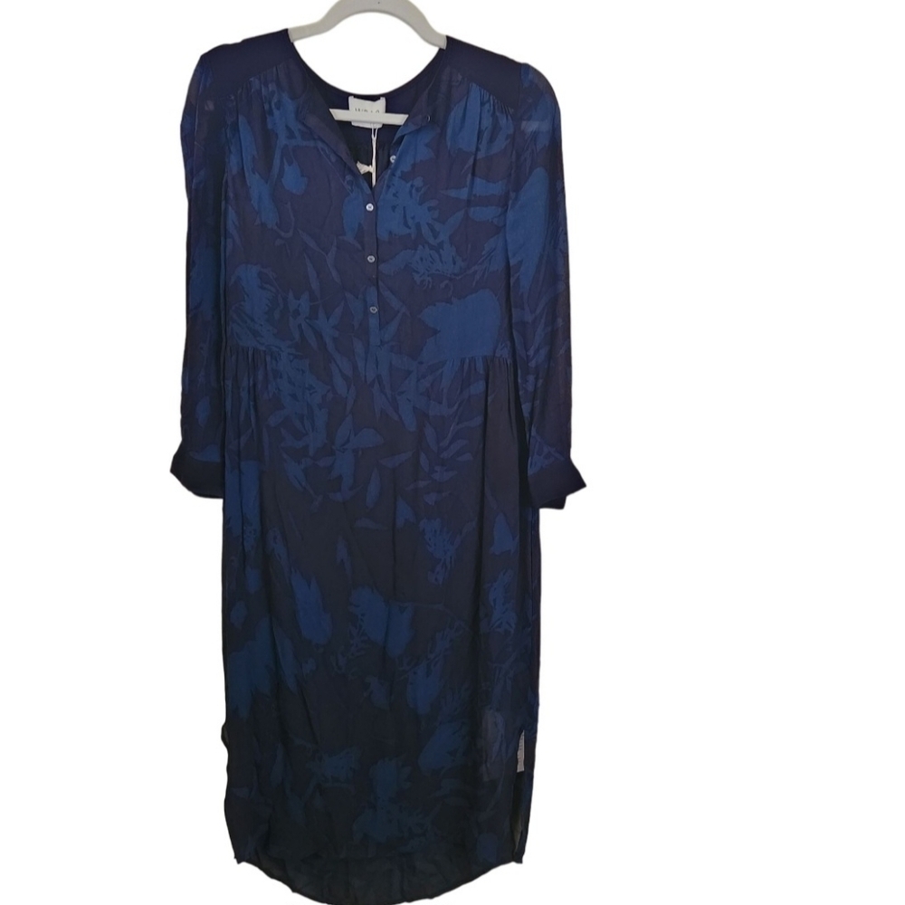 Wrap London New Blue On Blue Midi Maxi Dress Size 2